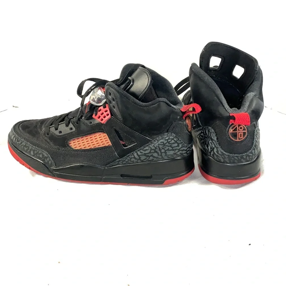 Men’s Air Jordan Spizike ‘Anthracite’ Black and Red High-Top Sneakers